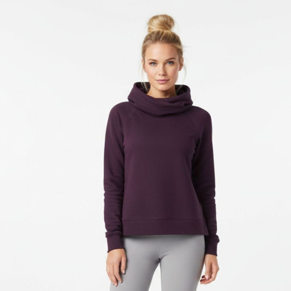 Yogalicious Purple Hoodie long Sleeve Sport top NEW S